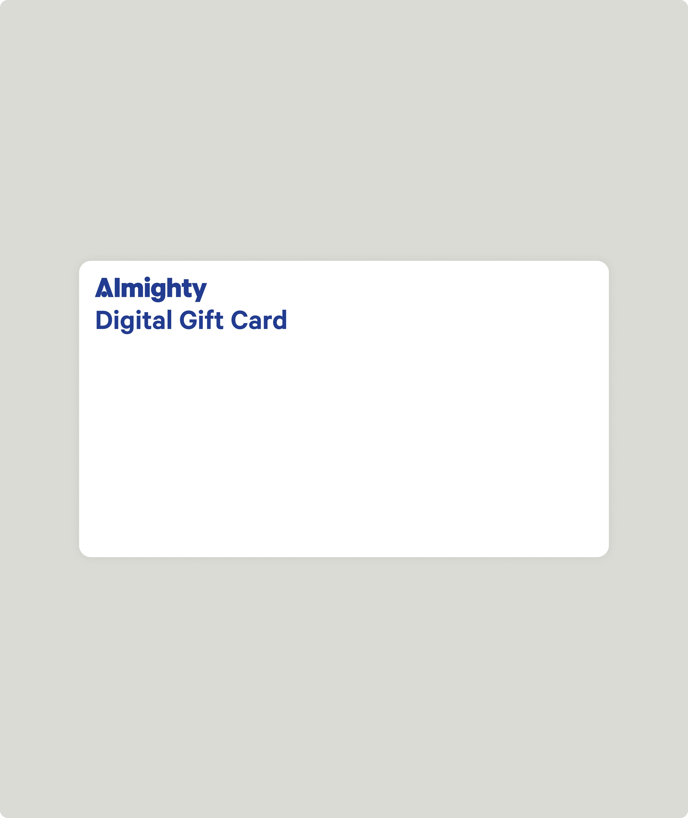 Digital Gift Card